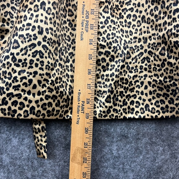 English Factory Animal Print Puff Sleeve Blouse Size Large - Picture 5 of 12